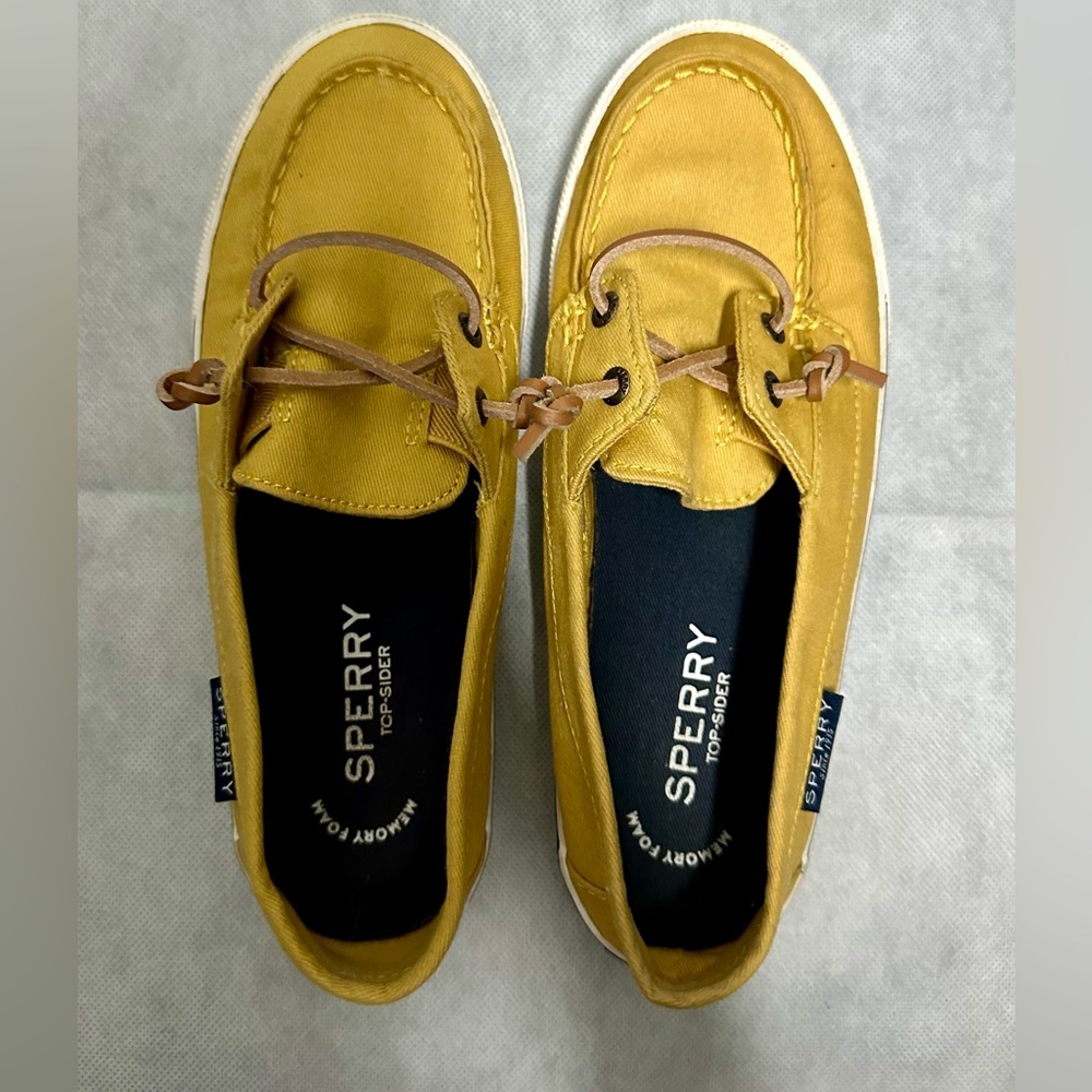 Sperry Top-Sider Yellow Memory Foam Women’s Shoes Size 6-PRE-OWNED